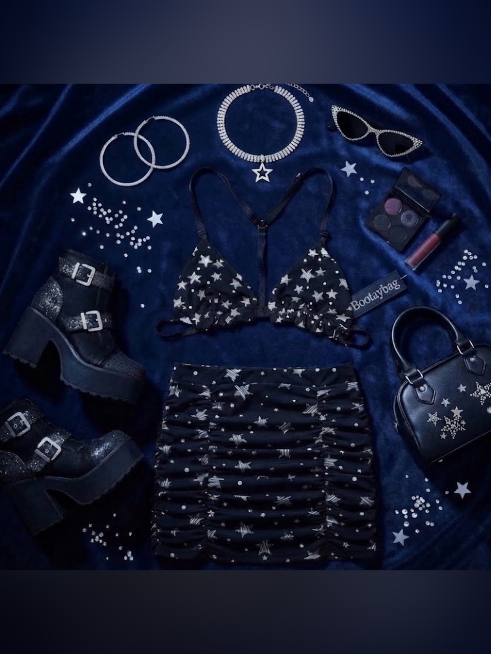 Bootaybag | Black Star Bralette Bralette | Size M | Euphoria Maddy Perez Vibes